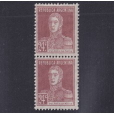 ARGENTINA 1924 GJ 603a PAREJA ESTAMPILLAS NUEVAS CON GOMA HERMOSA VARIEDAD CON Y SIN PUNTO U$ 60